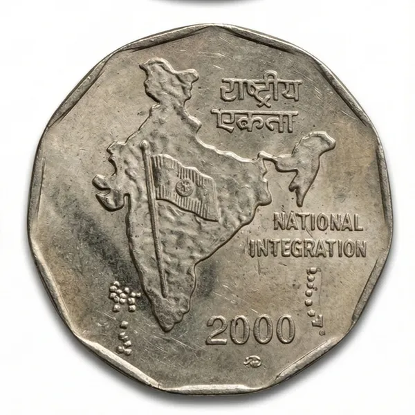 2_Coins_Of_2_Rupees_2000_Moscow_Mint_Rare_India_Old_Gem_Coin