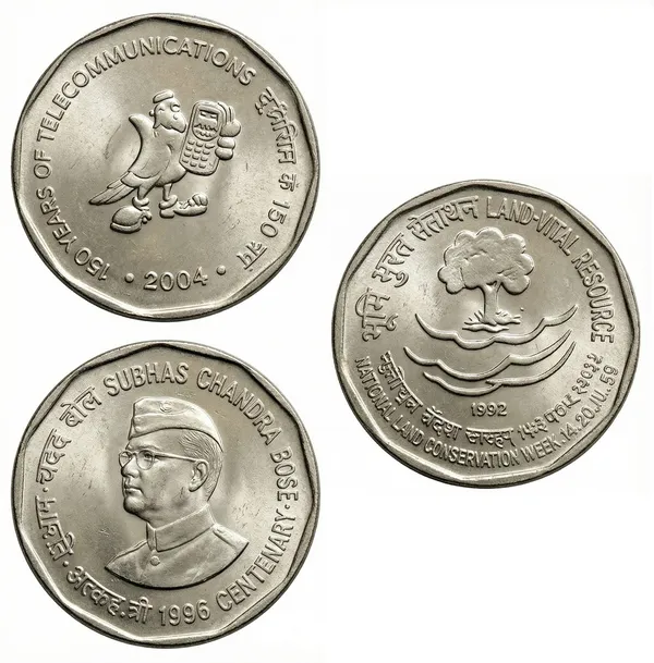 2Rs_1992_Land_Vital_1996_Subash_2004_Telecommunication_Fantasy/Replica_3_Coins