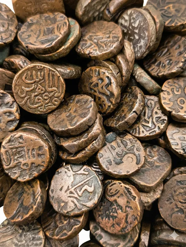 3_Coins_Of_1_Jittal_Ancient_India_Old_Rare_Copper_Coins