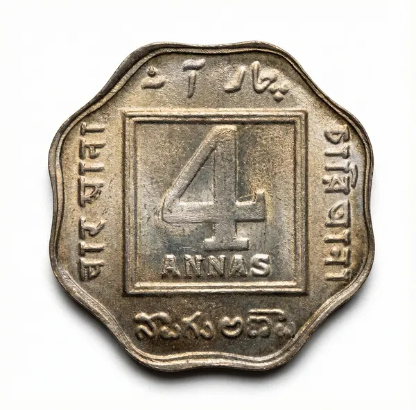 4_Anna_1920_King_George_V_British_India_Old_Coin
