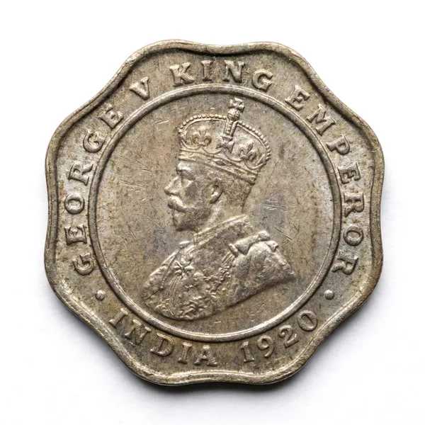 4_Anna_1920_King_George_V_British_India_Old_Coin