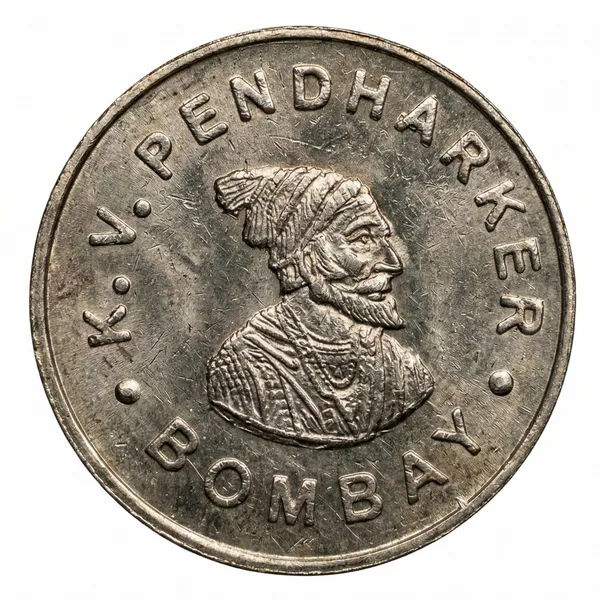 4_Anna_1918_K.V._Pendharker_Bombay_India_Old_Coin