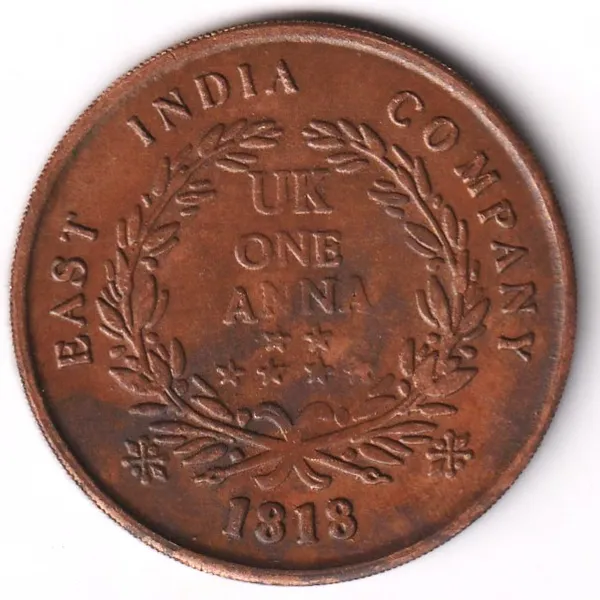 50_Grams_1_Anna_1818_King_Edward_7Th_India_Copper_Old_Coin