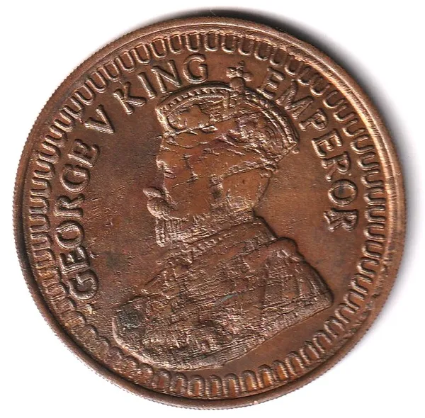 50_Grams_1_Anna_1818_King_George_5Th_India_Copper_Old_Coin