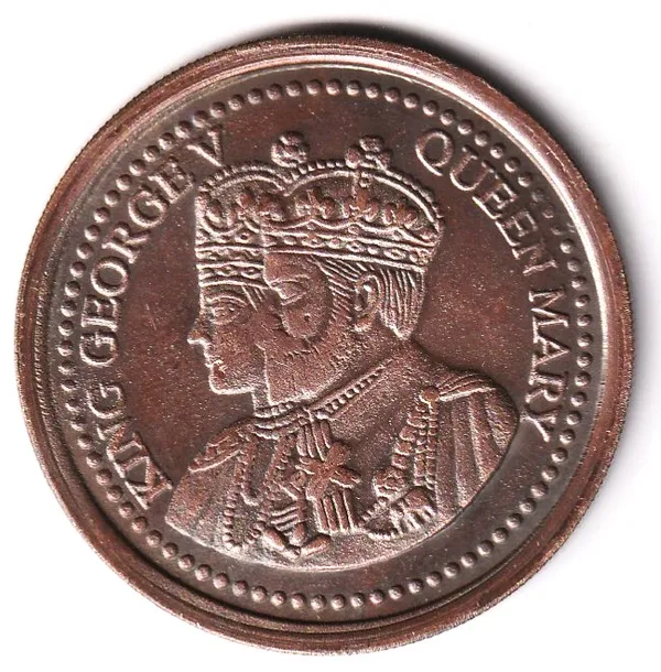 50_Grams_1_Anna_1818_King_George_V_&_Queen_Mary_India_Copper_Old_Coin