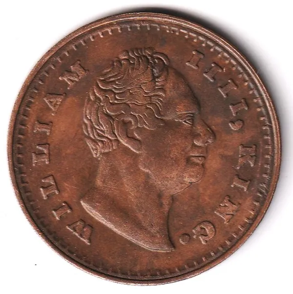 50_Grams_1_Anna_1818_King_William_India_Copper_Old_Coin