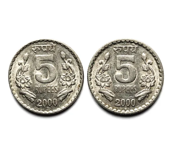 5_Rupees_2000_Year._2_Different_Foreign_Mint_Indian_Old_2_Coins_Set