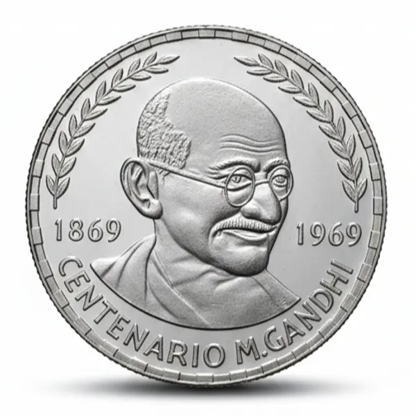 Silver-_Plated_75_Pesetas_Guineanas_1970_Birth_Of_Mahatma_Gandhi_Guinea_Old_Coin