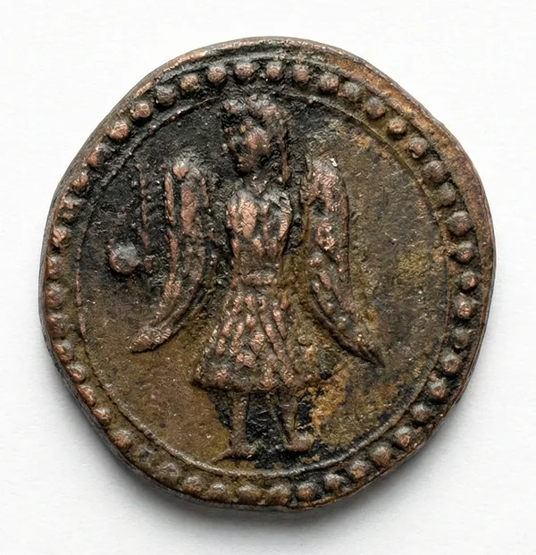 Angel_Symbol_Zodiac/Rashi_Ancient_India_Old_Copper_Coin