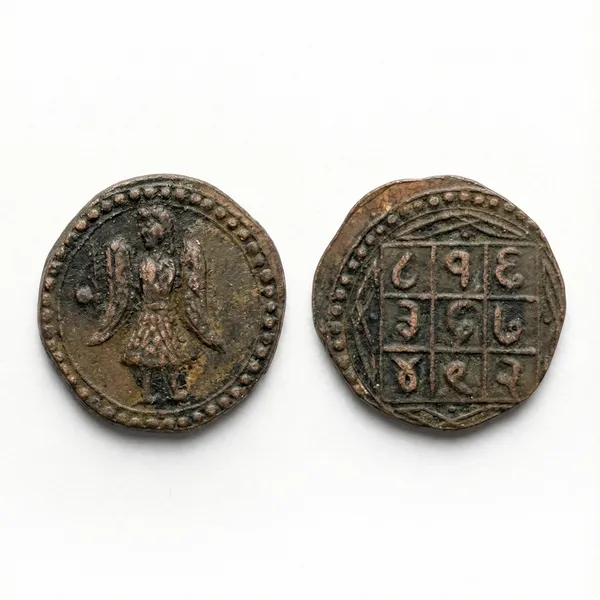 Angel_Symbol_Zodiac/Rashi_Ancient_India_Old_Copper_Coin