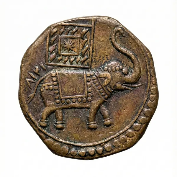 Tipu_Sultanate_Elephant_Ancient_India_Old_Copper_Rare_Coin