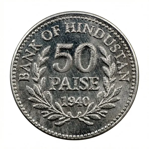 Rare_Rhino_Design_Bank_of_Hindustan_1940_Souvenir_Coin_50_Paise_Fantasy_Issue_Modern_Coin