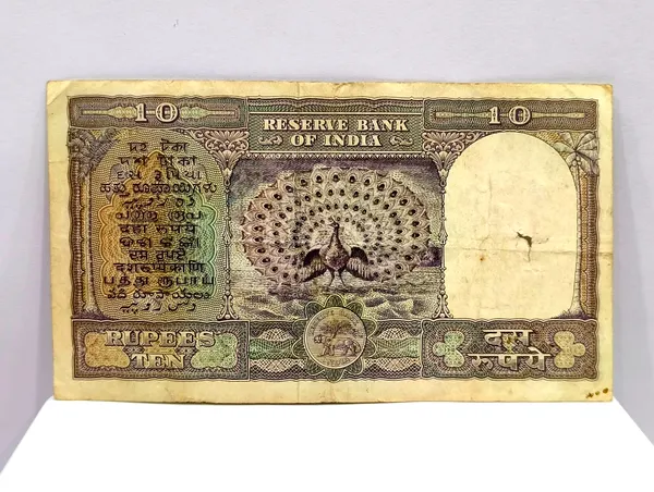 Big_10_Rupees_(Random_Sign)_1_Peacock_Standing_-_India_old_Fafda_Note