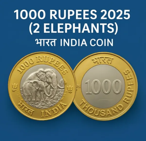 1000_Rupees_2025_Twin_Elephant_Animal'S_Love_India_Fantasy_Limited_Rare_Gold-plated_&__Silver-plated_Coin