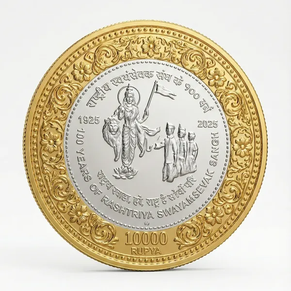Silver-plated_&_Gold_Plated_Bi-Metallic_10000_Rupya_1925-2025_Rss_India_Coin