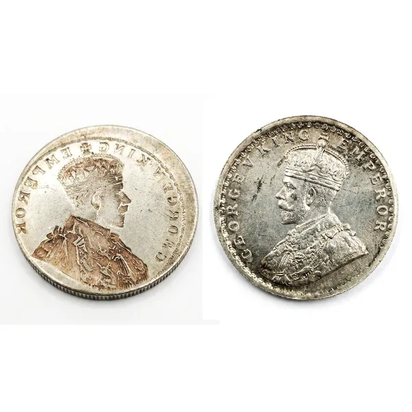 Brockage_Error_1_Rupee_King_George_5Th_British_India_Old_Fancy_Coin