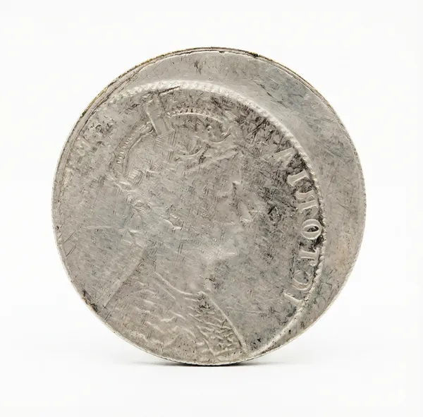 Brockage_Error_1_Rupee_Victoria_Queen_British_India_Old_Fancy_Coin