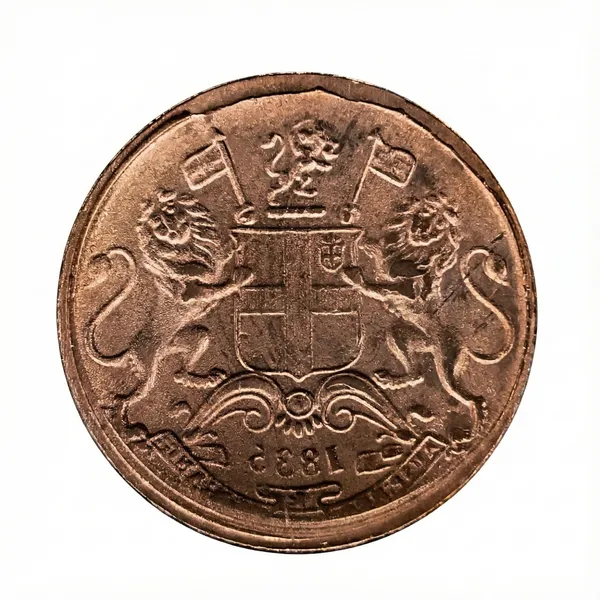 Brockage_Error_Quarter_Anna_1835_East_India_Company_Old_Copper_Coin