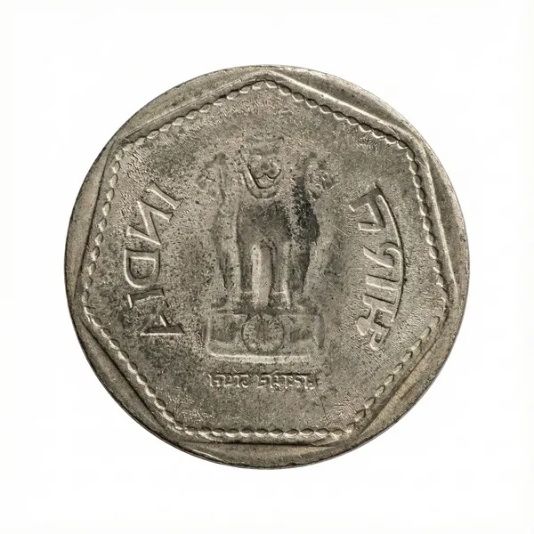 Brockage_Error_1_Rupee_India_Old_Fancy_Small_Coin