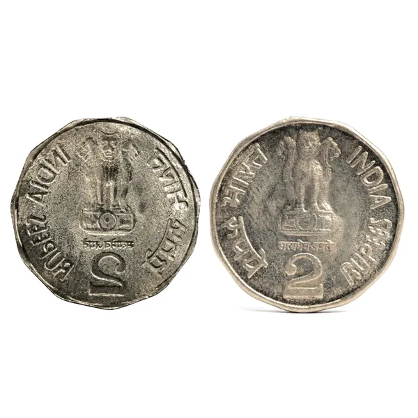 Brockage_Error_2_Rupees_India_Old_Fancy_Coin