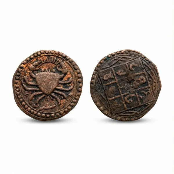 Crab_Symbol_Zodiac/Rashi_Ancient_India_Old_Copper_Coin
