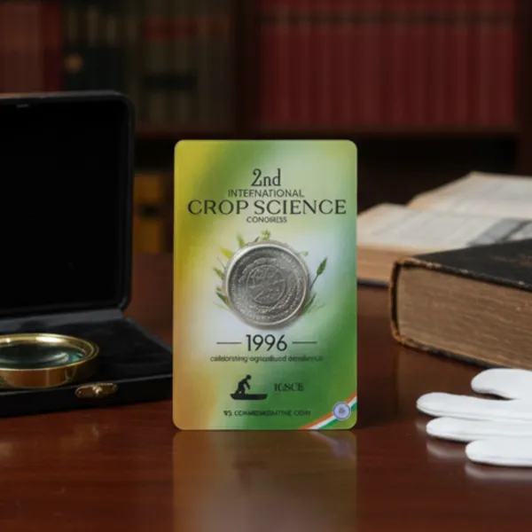 5_Rupees_1996_Crop_Science_Replica/Educational_Coin_With_Card