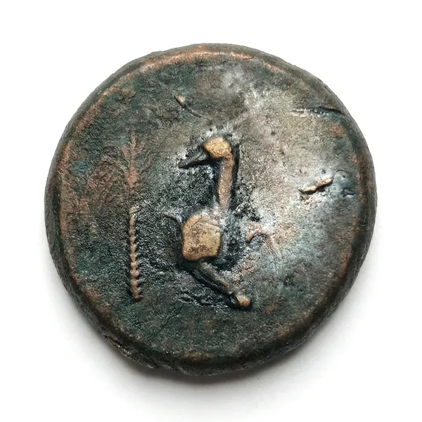 Bee_&_Deer_Featuring_Ancient_India_Old_Copper_Rare_Coin