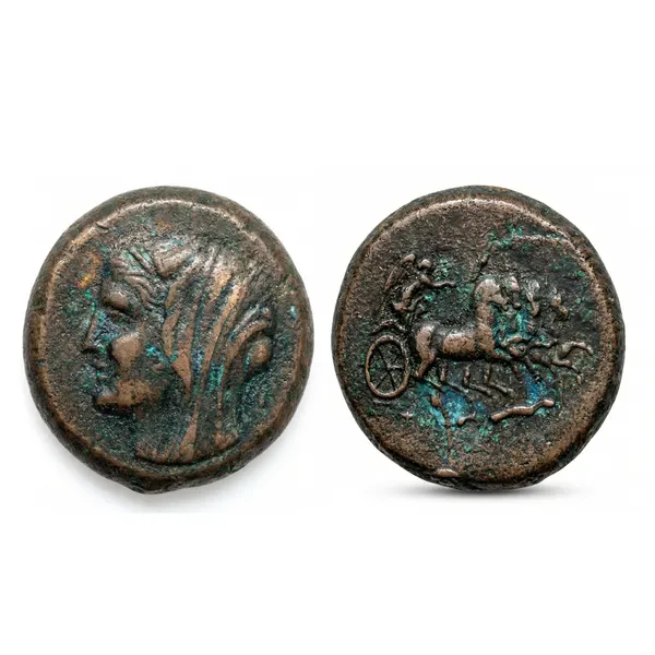 Women_Left_Facing_Ancient_India_Old_Copper_Rare_Coin