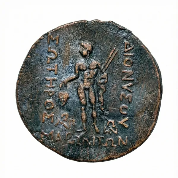 Right_Facing_Man_Roman_Ancient_India_Old_Copper_Rare_Coin