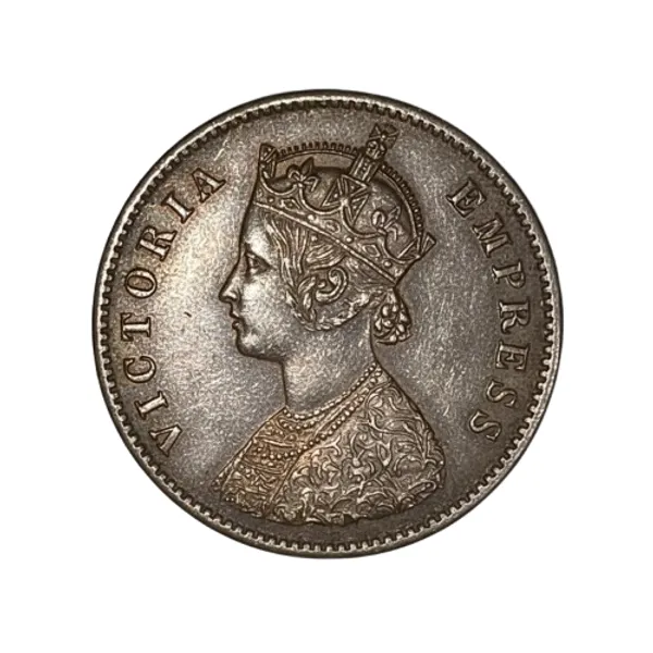 Dhar_State_1_Quarter_Anna_1887_Victoria_British_India_Old_Coin