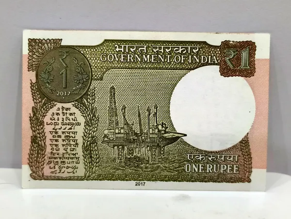 Rare_1_Rupee_(Random_Year)_Double_Print_on_front_Error,_India_old_Pink_Note
