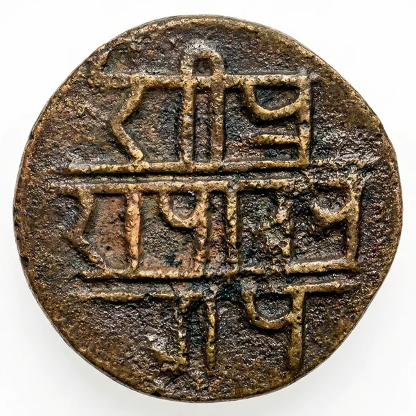 Flower_Depiction_Ancient_India_Old_Copper_Rare_Coin