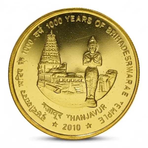 Gold_Plated_1000_Rupees_2010_Brihadeeswarar_Temple_Fantasy_Coin