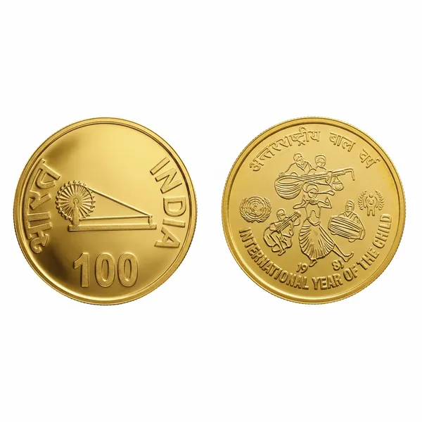 Gold_Plated_100_Rupees_1981_International_Year_Of_The_Child_India_Fantasy_Coin