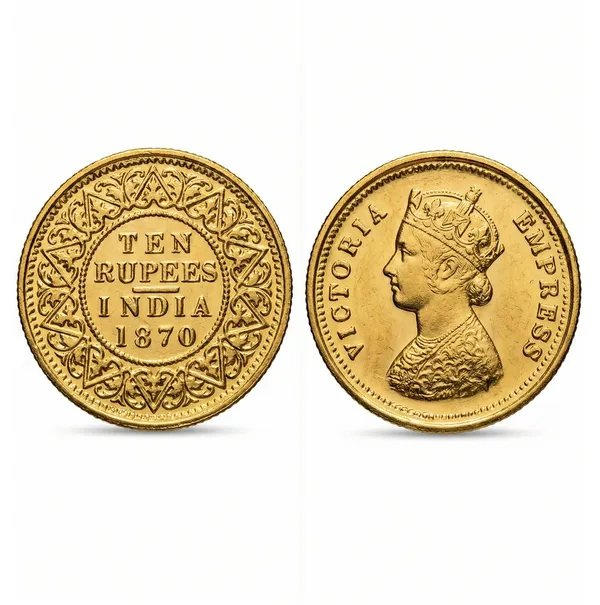 Gold_Plated_10_Rupees_1870_Victoria_British_India_Fantasy_Coin