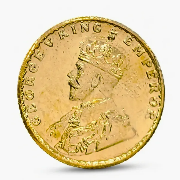 Gold_Plated_15_Rupees_1918_King_George_V_British_India_Fantasy_Coin