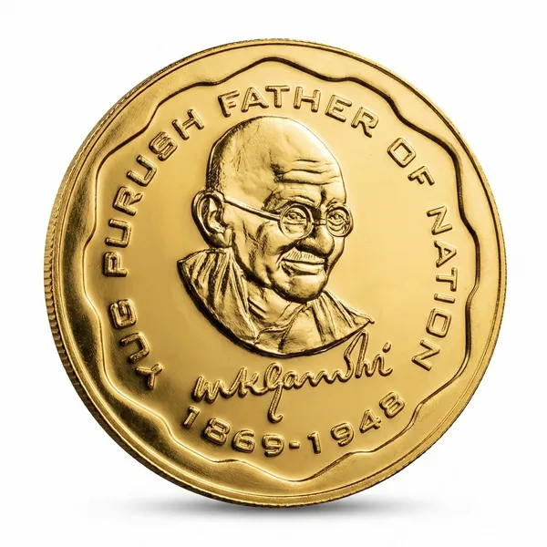 Gold_Plated_50_Grams_1000_Rupees_1869-1948_Mahatma_Gandhi_Fantasy_Coin