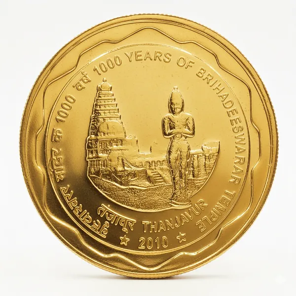 Gold_Plated_50_Grams_1000_Rupees_2010_Brihadeeswarar_Temple_Fantasy_Coin