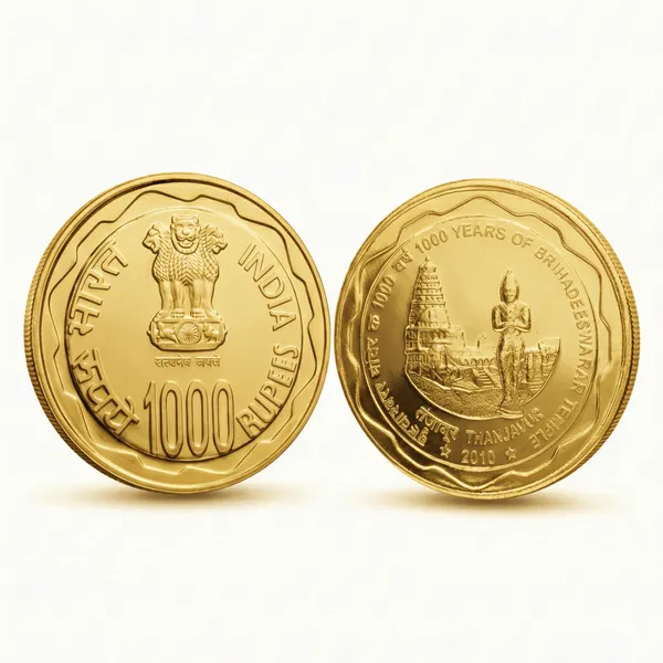 Gold_Plated_50_Grams_1000_Rupees_2010_Brihadeeswarar_Temple_Fantasy_Coin
