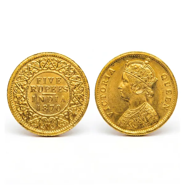 Gold_Plated_5_Rupees_1870_Victoria_British_India_Fantasy_Coin