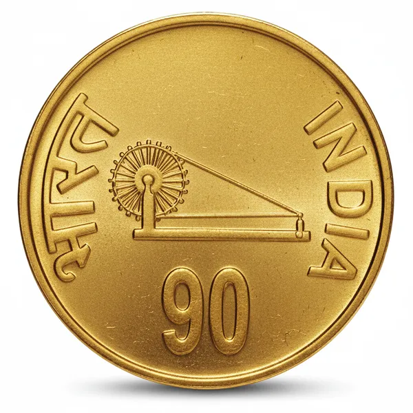 Gold_Plated_90_Rupees_1806-2006_Sbi_Centenary_Year_India_Fantasy_Coin