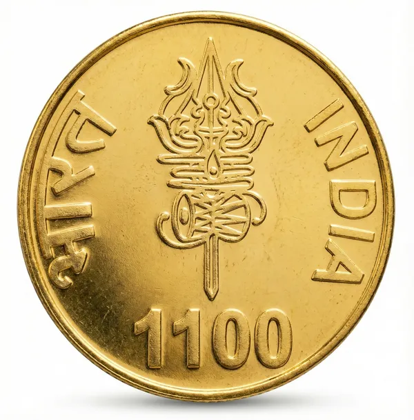 Gold_Plated_1100_Rupees_Kashi_Vishwanath_Temple_Varanasi_Fantasy_Coin