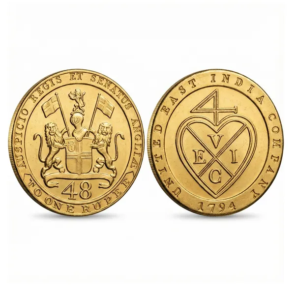 Gold_Plated_1/48_Rupees_1794_Madras_Presidency_India_Old_Fantasy_Coin
