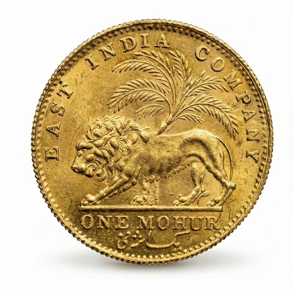 Gold_Plated_1_Mohur_1841_Victoria_Queen_British_India_Old_Fancy_Collecting_Coin