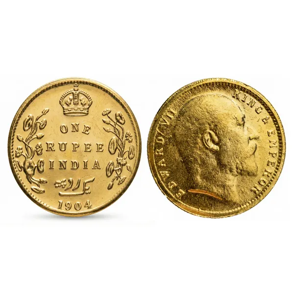 Gold_Plated_1_Rupee_1904_Edward_Vii_British_India_Fantasy_Coin