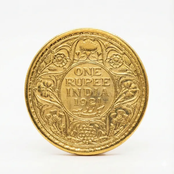 Gold_Plated_1_Rupee_1921_King_George_V_British_India_Fantasy_Coin