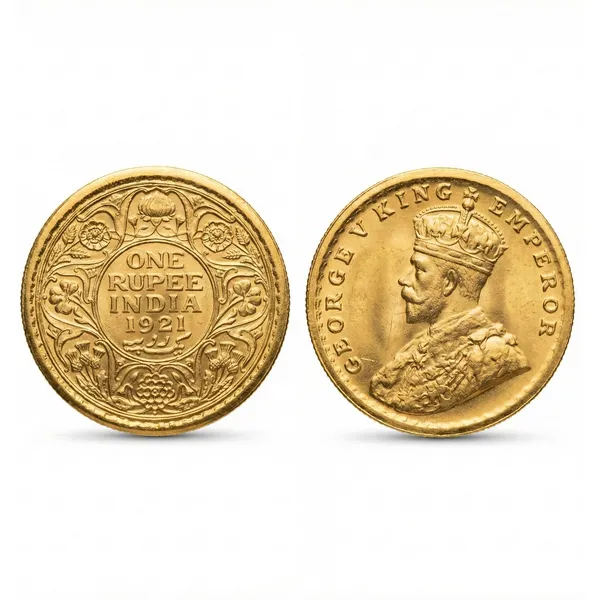 Gold_Plated_1_Rupee_1921_King_George_V_British_India_Fantasy_Coin