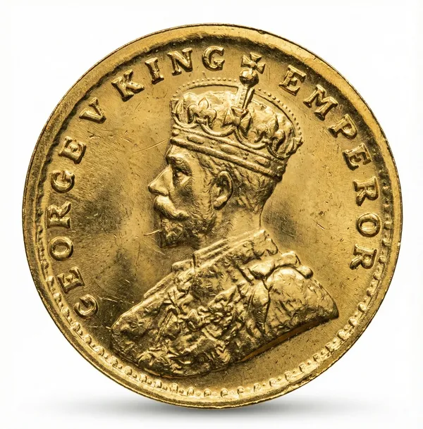 Gold_Plated_1_Rupee_1922_King_George_V_British_India_Fantasy_Coin