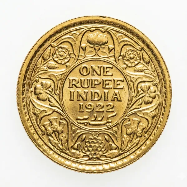 Gold_Plated_1_Rupee_1922_King_George_V_British_India_Fantasy_Coin