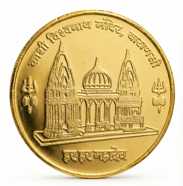 Gold_Plated_Lotus_2000_Rupees_Kashi_Vishwanath_Temple_Varanasi_Fantasy_Coin